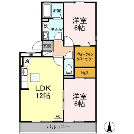 ヴィレッジ札場 A棟の物件間取画像